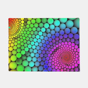 Felpudo Modelo moderno de la esfera del arco iris del