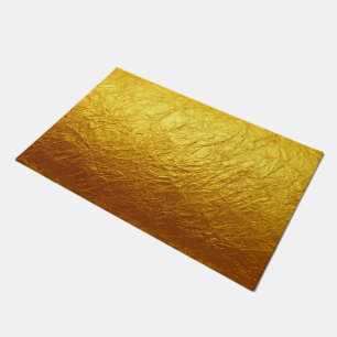 Felpudo Modelo PURO del PAPEL del ORO + su texto/foto