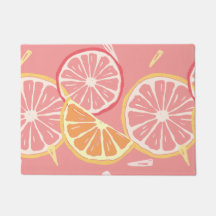 Modelo tropical del pomelo rosado y del limón de