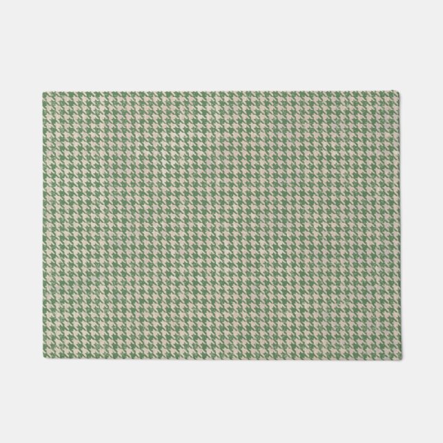 Felpudo Modelo verde de Houndstooth (Anverso)