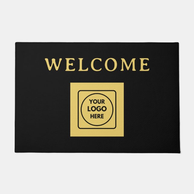 Felpudo Modern Black Logo Business doormat (Anverso)