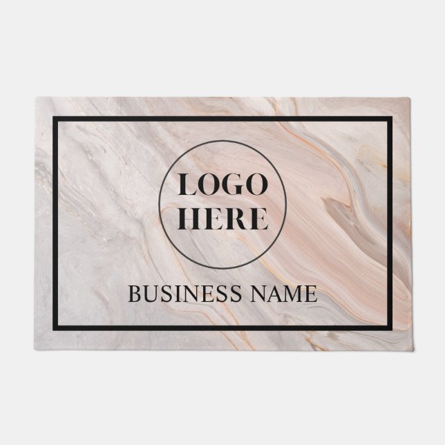 Felpudo Modern Elegant Business Logo Doormat (Anverso)