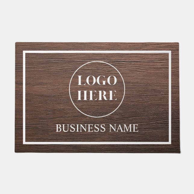 Felpudo Modern Elegant Business Logo Doormat (Anverso)