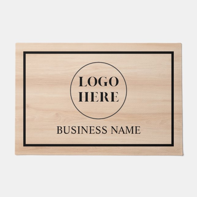 Felpudo Modern Elegant Business Logo Doormat (Anverso)