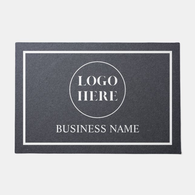 Felpudo Modern Elegant Business Logo Doormat (Anverso)