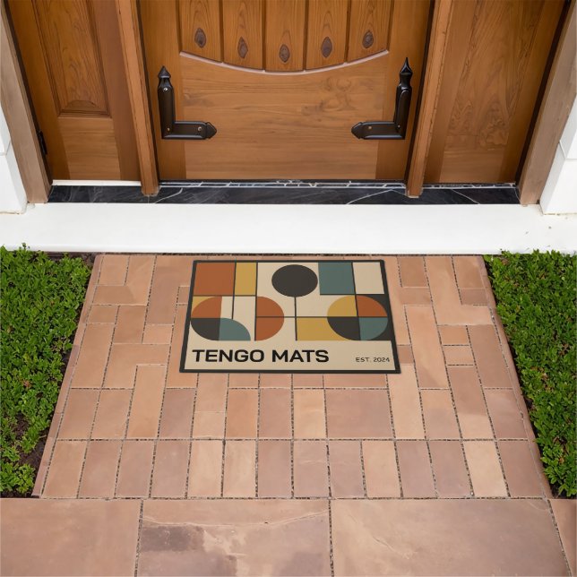 Felpudo Modern geometric mid-century customizable design (Exterior)