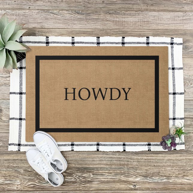 Felpudo Modern Rustic Howdy (Subido por el creador)
