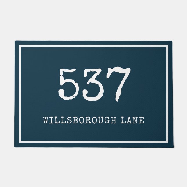 Felpudo Moderna calle número número de la casa de máquinas (Anverso)