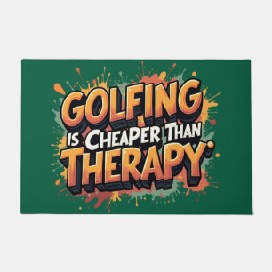 Felpudo Moderna terapia divertida de golf cómica