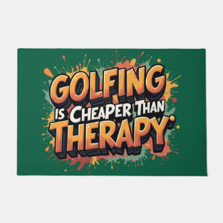 Felpudo Moderna terapia divertida de golf cómica