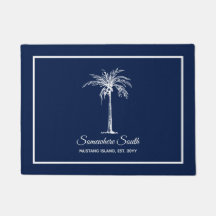 Moderno árbol blanco de palmas azul personalizado