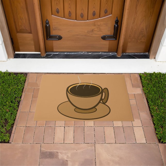 Felpudo Moderno café café marrón de mediados de siglo (Exterior)
