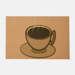 Felpudo Moderno café café marrón de mediados de siglo