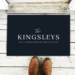 Felpudo Moderno estilo negro moderno de moda nombre de tip