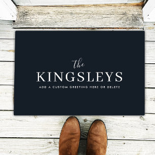 Felpudo Moderno estilo negro moderno de moda nombre de tip