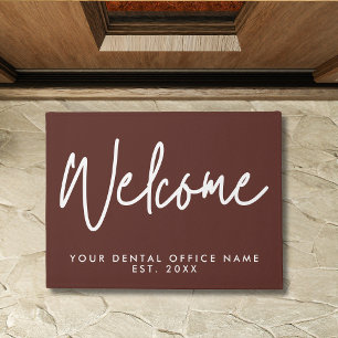 Felpudo Moderno guión mínimo de bienvenida Dental Office B
