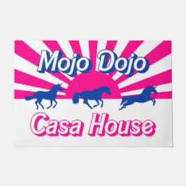 Felpudo Mojo House Cute Girly Pink Unicorn