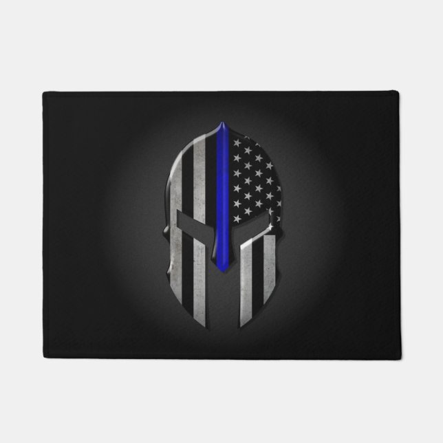 Felpudo Molon Labe enrarece Blue Line (Anverso)