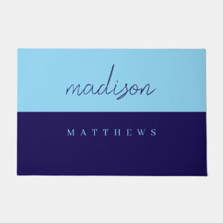 Felpudo Monogram Navy Blue | Modern Minimalist