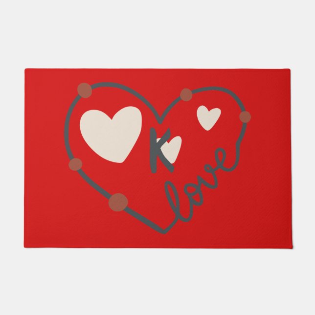 Felpudo Monograma amor al corazón (Anverso)