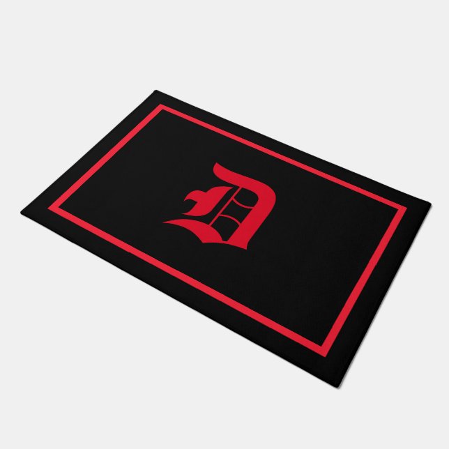 Felpudo Monograma D Viejo trazo Inglés Doormat (Angular)