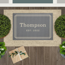 Monograma de apellido Gray Beige Personalizado