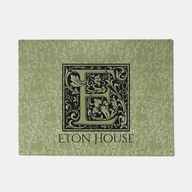 Felpudo Monograma de la letra de la letra E primera (Anverso)