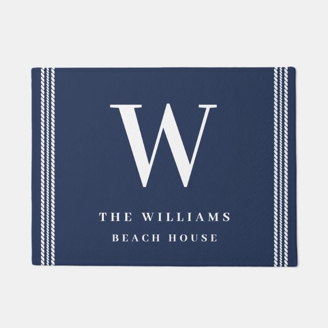 Felpudo Monograma de la Marina Blanca (Anverso)