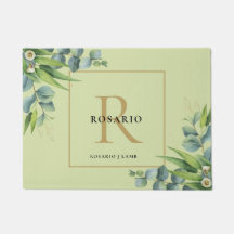 Monograma de oro verde oliva claro personalizado