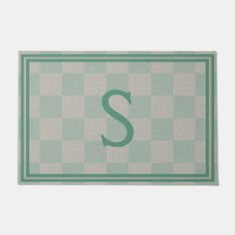 Monograma de plastilina gris verde de marea suave