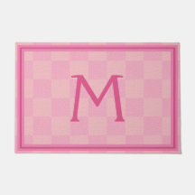 Monograma de Rosa suave de búfalo rosa