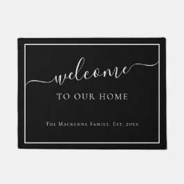 Felpudo Monograma del Personalizado de nombre familiar per