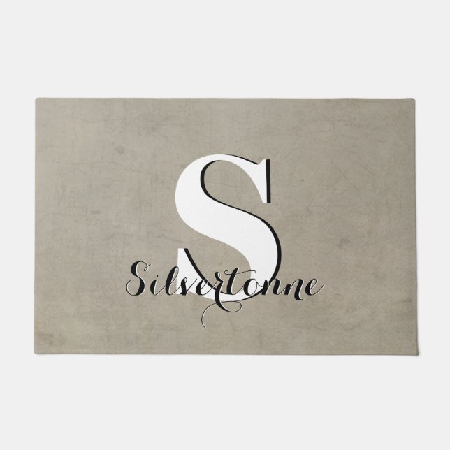 Felpudo Monograma del Personalizado de nombres (Anverso)