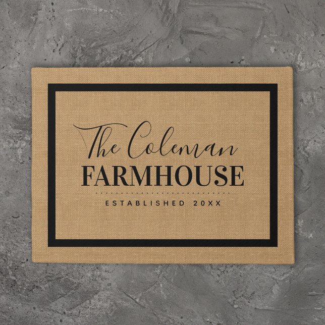 Felpudo Monograma Doormat de la familia de una granja mode (Subido por el creador)