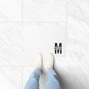 Felpudo Monograma familiar personalizado y Doormat de nomb