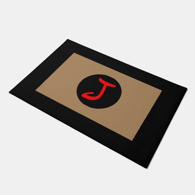 Felpudo Monograma J Negro Trim Doormat (Angular)