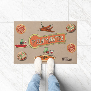 Felpudo Monograma maestro de pizza Guay arte gráfico