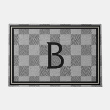 Monograma moderno de búfalo gris negro