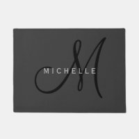 Monograma negro profesional Gray Your Name