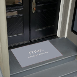 Felpudo Monograma Pastel Elegante Minimalista moderno