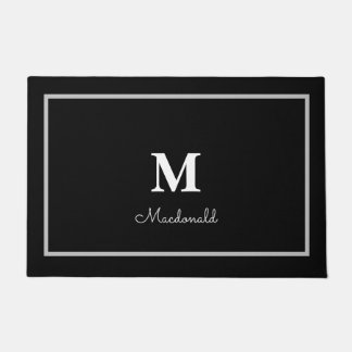 Felpudo Monograma Personalizado simple elegante
