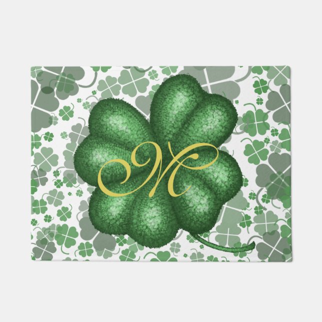 Felpudo Monograma Shamrock Doormat (Anverso)