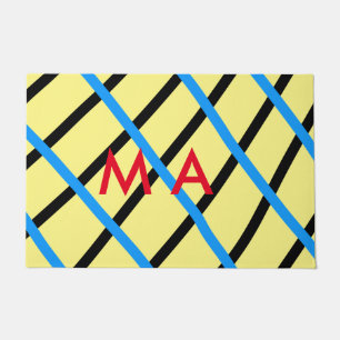 Felpudo Monograma simple añada su letra de nombre man mini