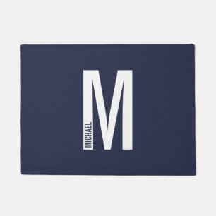 Felpudo Monograma y Doormat de nombre negrita personalizad