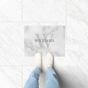 Felpudo Monograma y nombre clásicos personalizados