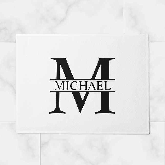 Felpudo Monograma y nombre personalizados (Subido por el creador)