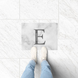 Felpudo Monograma y nombre personalizados Doormat