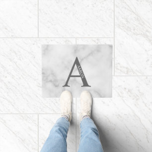 Felpudo Monograma y nombre personalizados Doormat