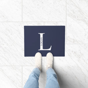 Felpudo Monograma y nombre personalizados Doormat