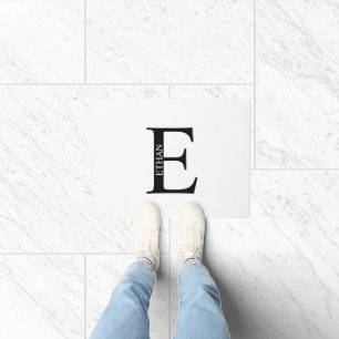 Felpudo Monograma y nombre personalizados Doormat